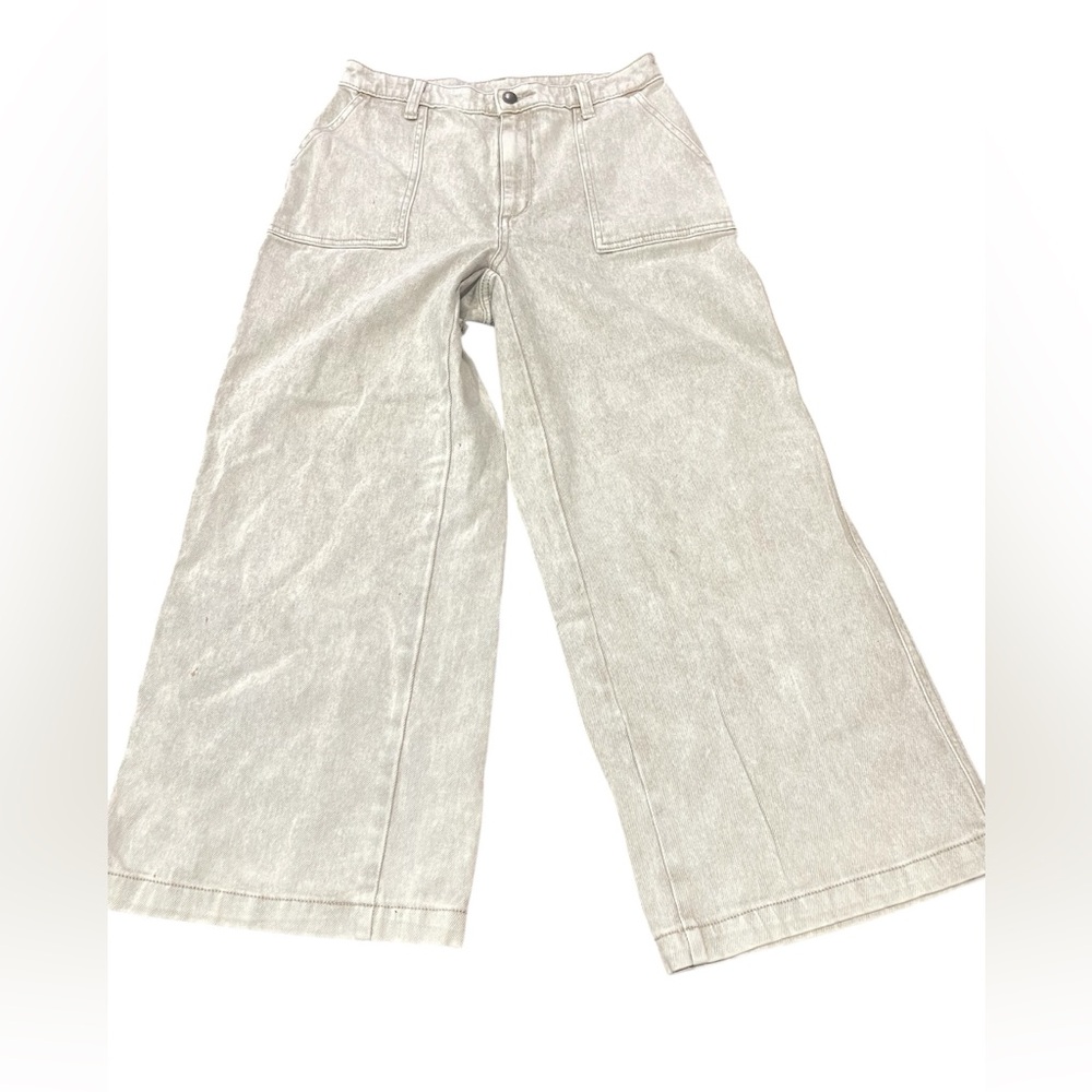 Universal Thread Casual Women’s Jeans Wide Leg Highest Rise Oatmeal Size 6